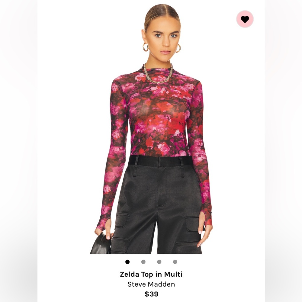 Steve Madden Mesh Red Top